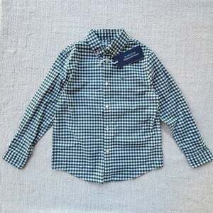 NWT Vineyard Vines BOYS Green Gingham Performance Button Down Shirt 7